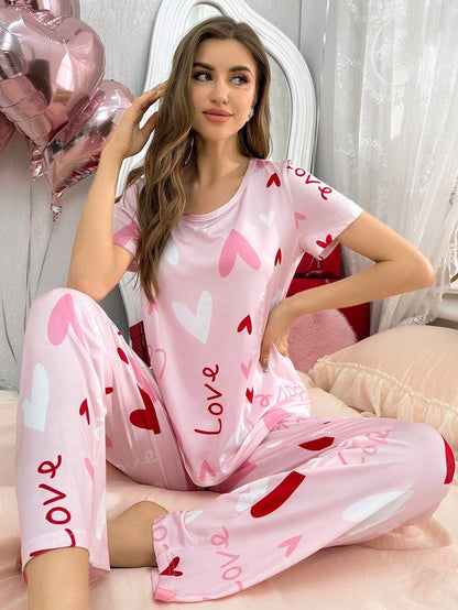 Valentine Printed Night Suit