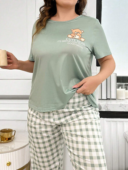 Good Mood Bear Printed Night Suit