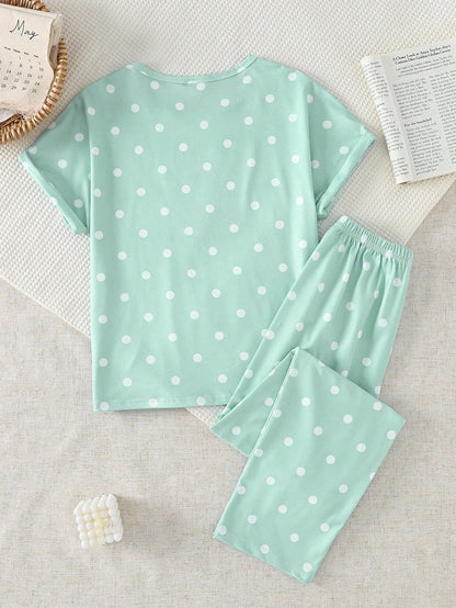 Cute Rabbit Printed Half Sleeve Night Suit (7-14 Years)