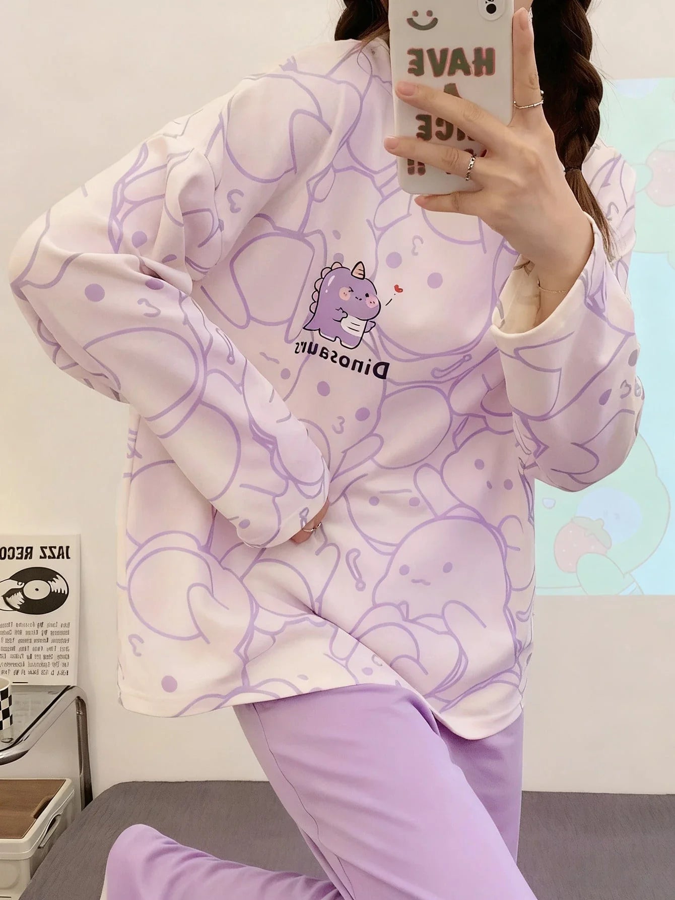 Dino Dreams Printed Night Suit