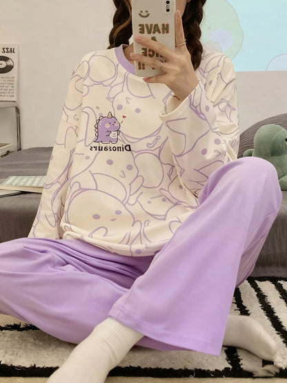 Dino Dreams Printed Night Suit