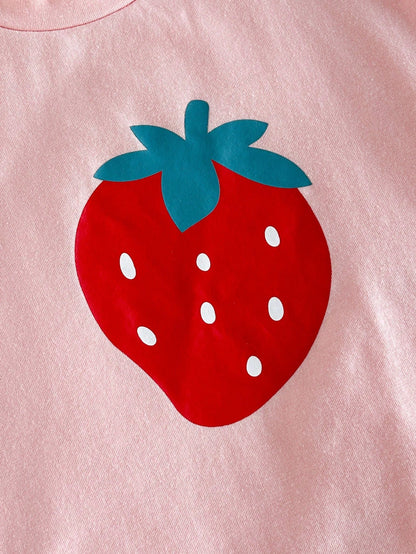 Strawberry Half Sleeve Kids Suit