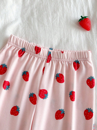 Strawberry Half Sleeve Kids Suit