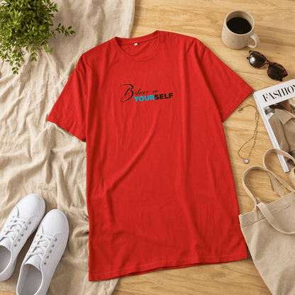 Besties Printed Red Long T Shirt