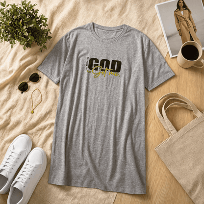Fearless Printed Grey Long T Shirt