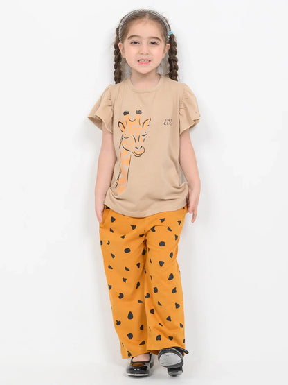 Baby Giraffe Half Sleeve Kids Suit
