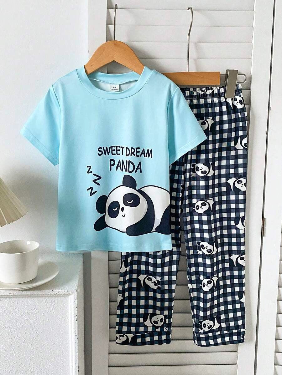 Sweet Dream Panda Kids Half-Sleeve Night Suit