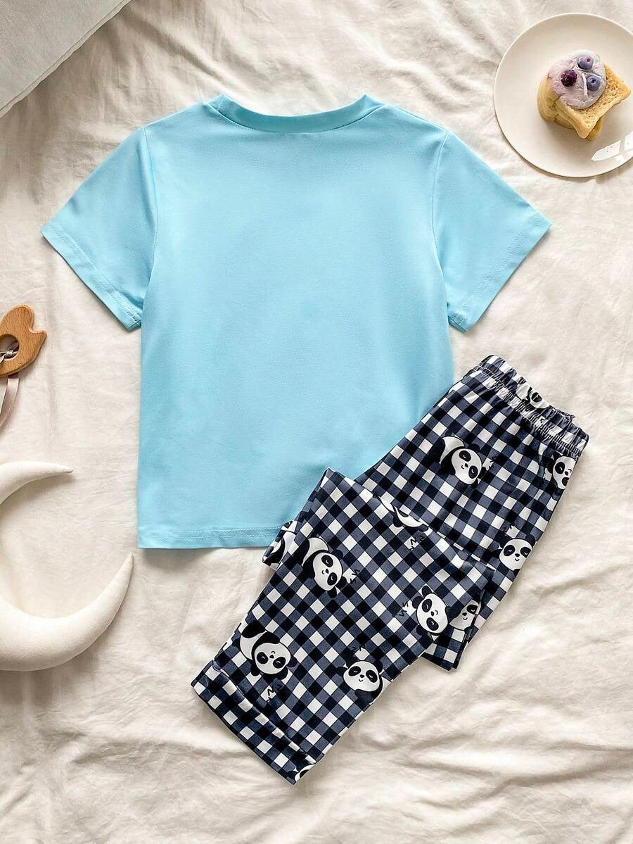 Sweet Dream Panda Half Sleeve Kids Suit