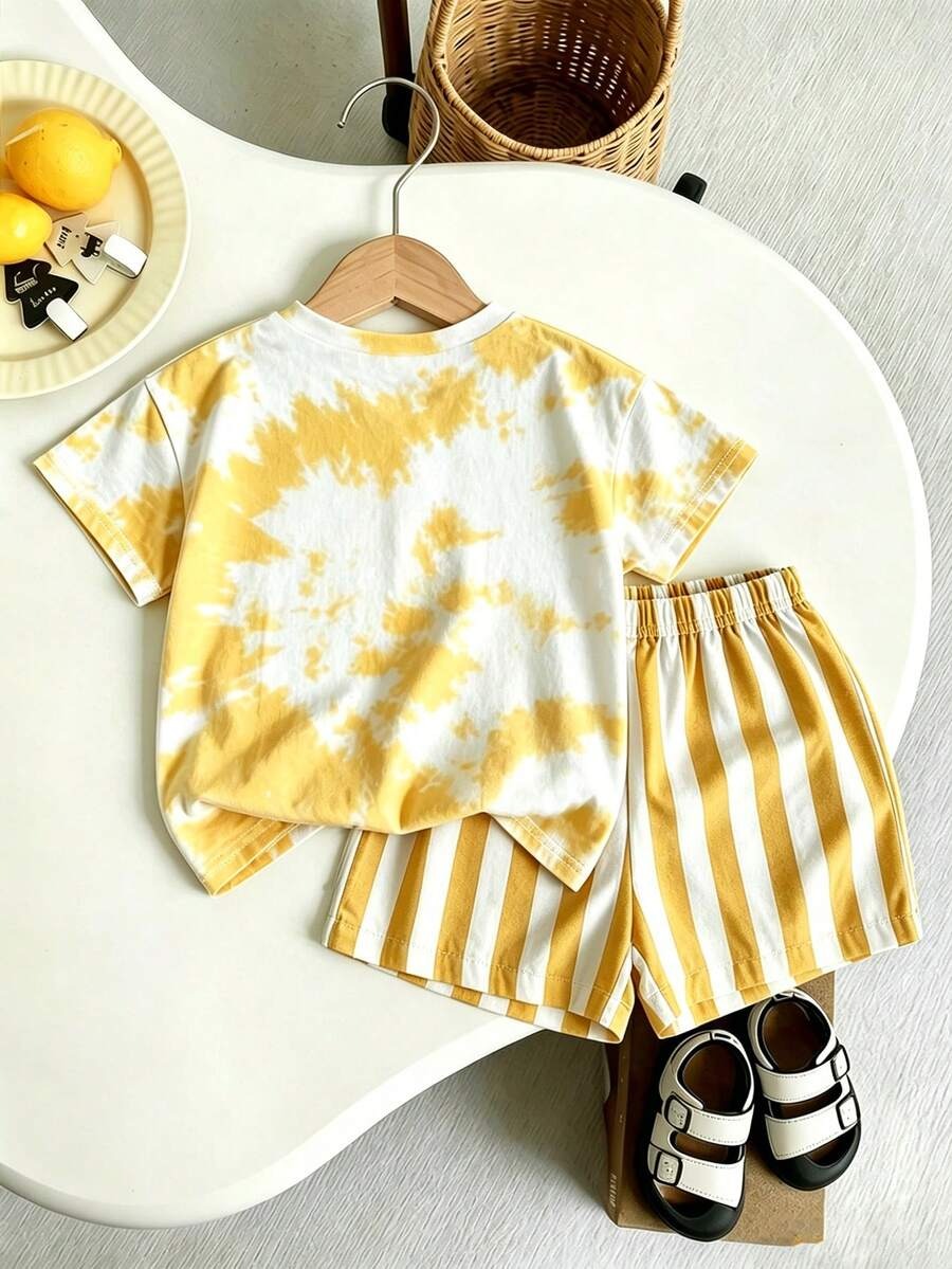Smiley Face Half Sleeve Kids Suit