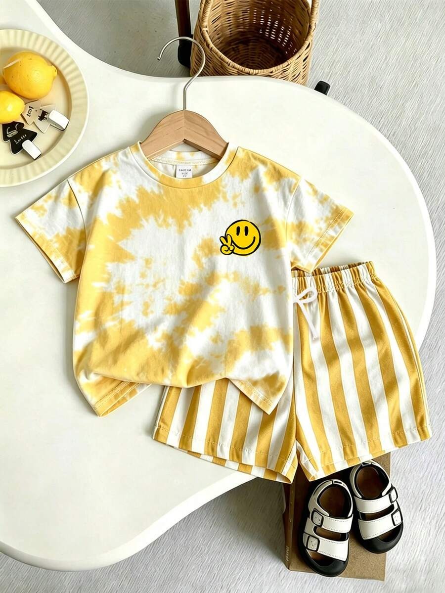 Smiley Face Kids Half-Sleeve Summer Suit