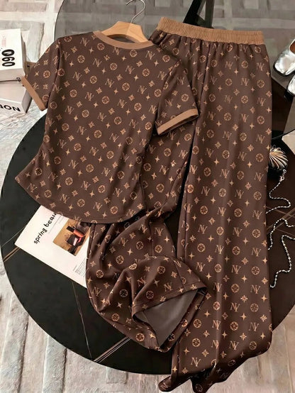 Round Nech Allover Printed Night Suit