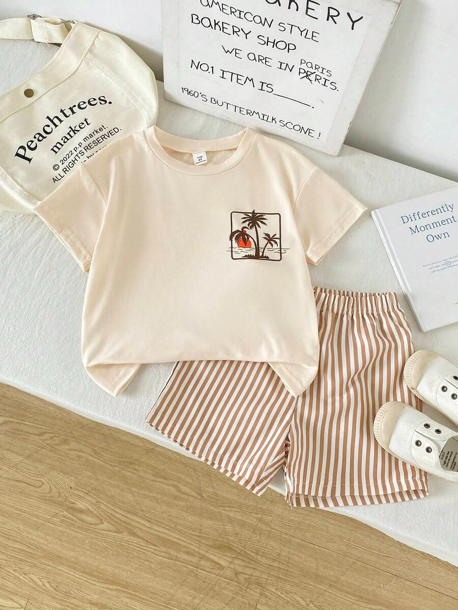 Desert Theme Kids Half-Sleeve Night Suit