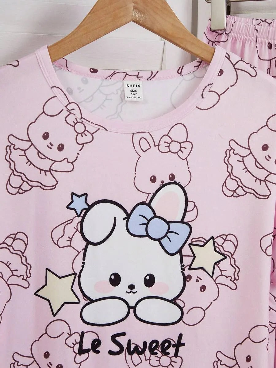 Sweet Bear Half Sleeve Printed Night Suit (7-14 Years)