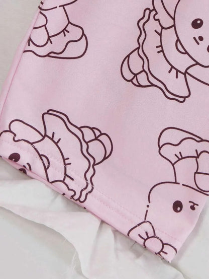 Sweet Bear Half Sleeve Printed Night Suit (7-14 Years)