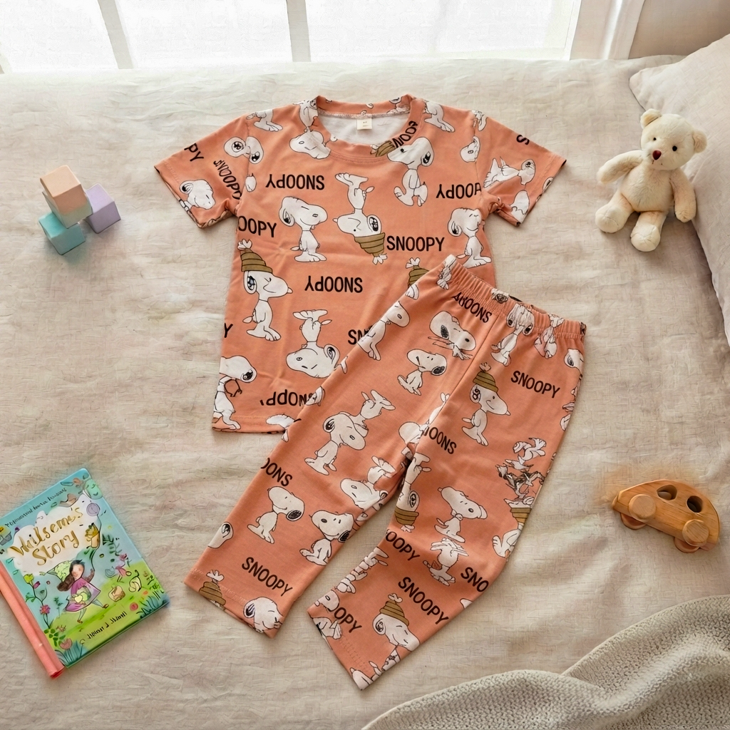 Peanuts Snoopy Half Sleeve Kids Suit